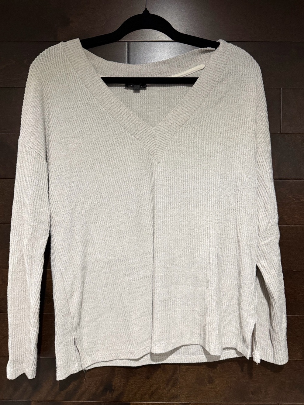 Dynamite V-Neck Sweater in Cream